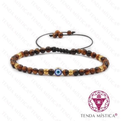 PULSEIRA OLHO TIGRE OLHO TURCO AJUSTAVEL